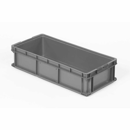 ORBIS Straight Wall Container, Gray, Polyethylene, 32 in L, 15 in W NXO3215-7GRAY